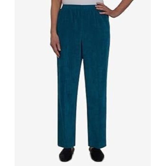 Alfred Dunner Women's Navy Pants Pull-on Elastic Corduroy Pockets Size 14P NWT - Picture 4 of 5